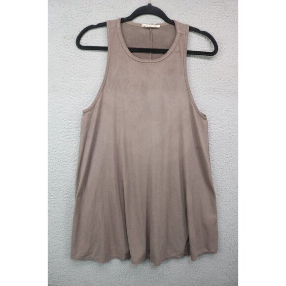 Standard People's Project Sleeveless Faux Seude Mini Dress/Tunic-Size Large - Picture 1 of 6